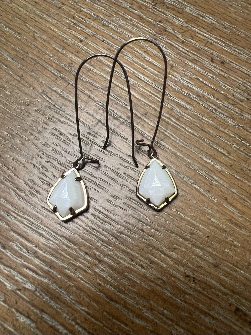 Kendra Scott Delicate White Stone Drop Earrings